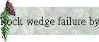 Rock wedge failure by Excel